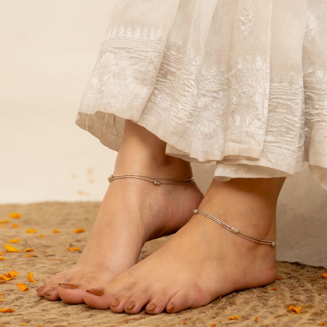 925 silver anklets for women India online