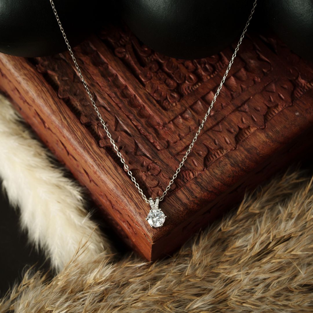 Seraphine Solitaire Pendant With Chain