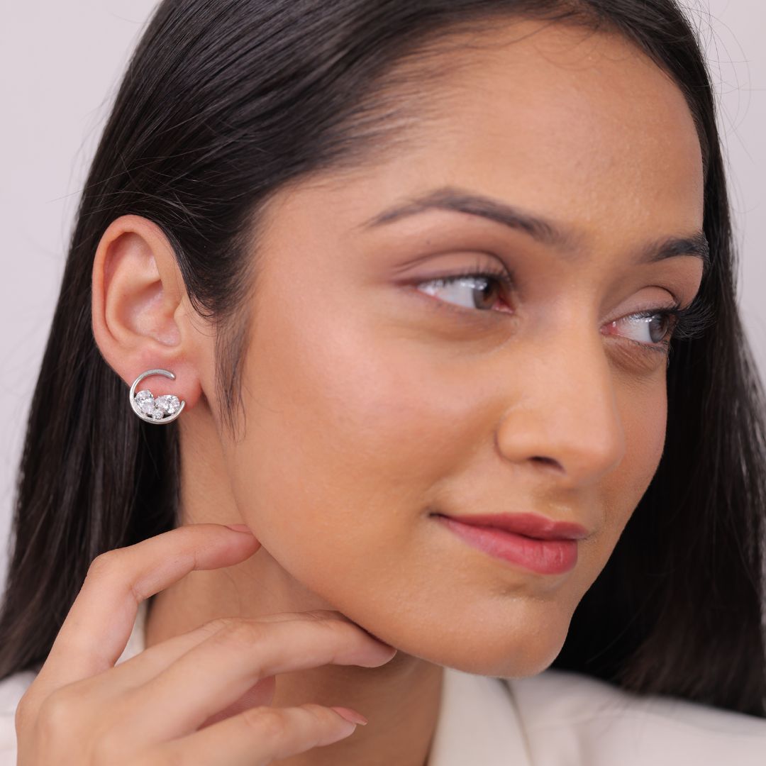 elegant 925 sterling silver earrings women online India
