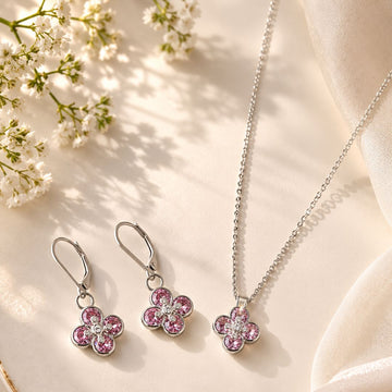 Pink Crystal Blossom Gift Set