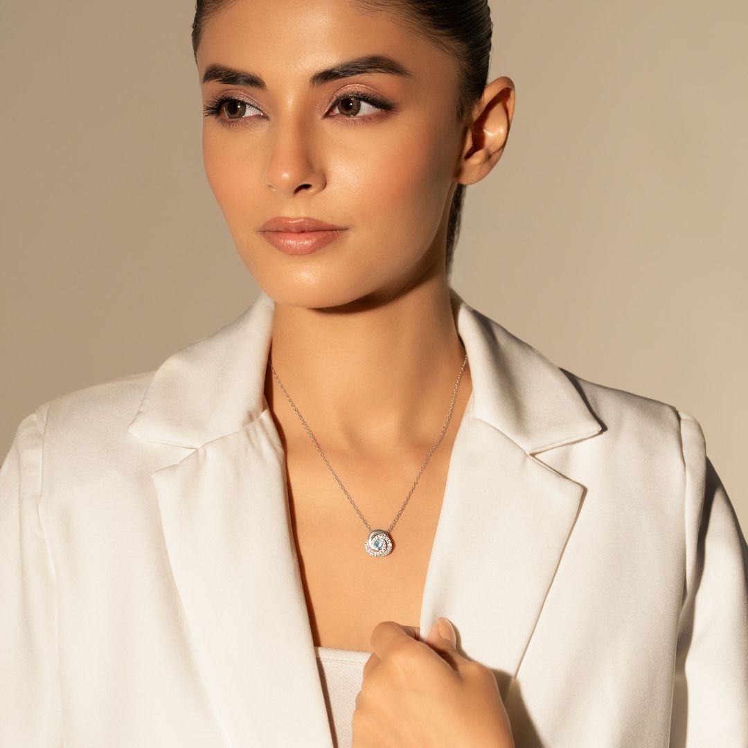 Ocean Spark Pendant With Chain