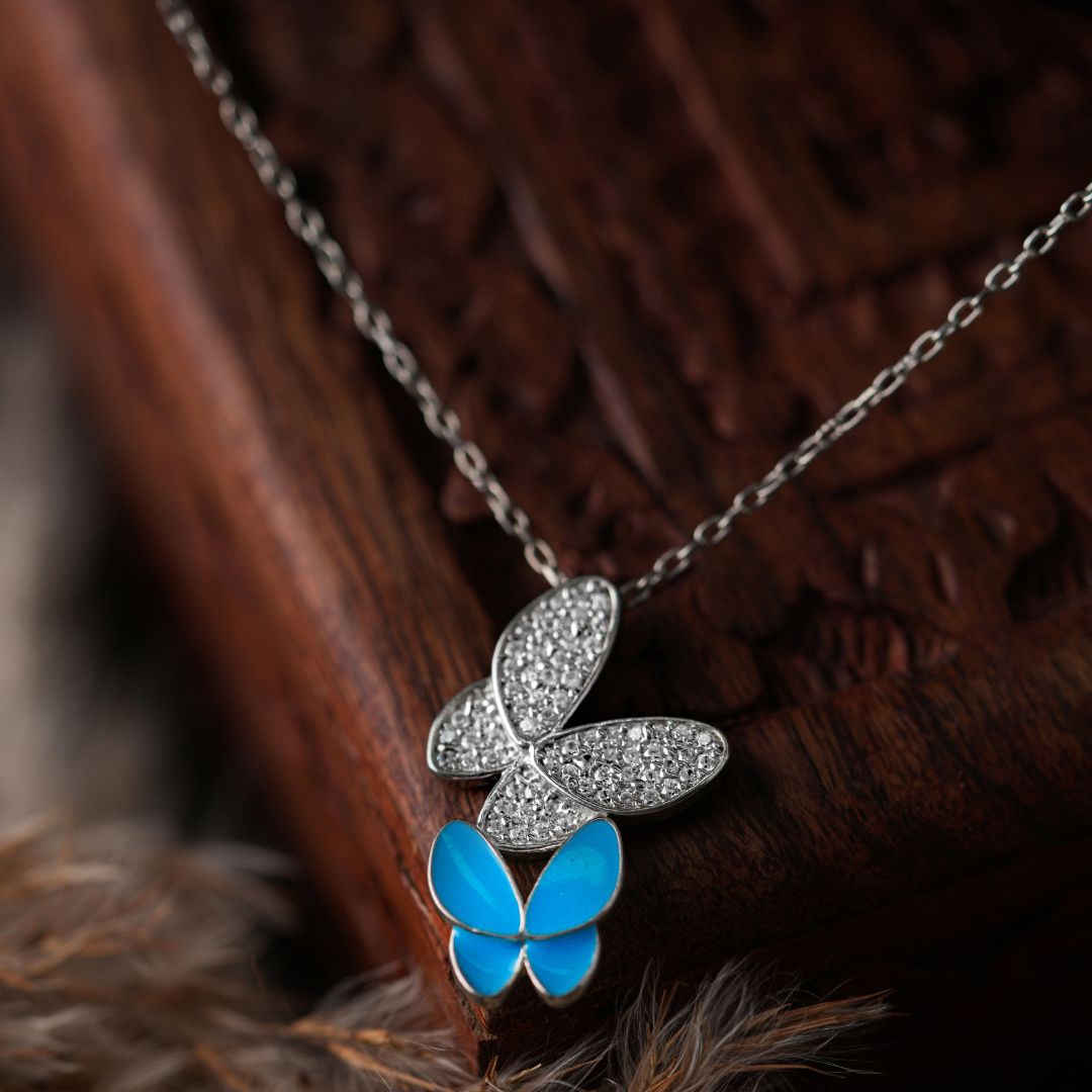 lightweight 925 silver pendant with chain women India