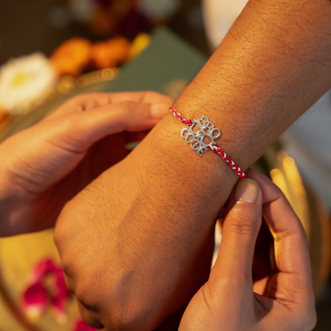 Bro Code Silver Rakhi
