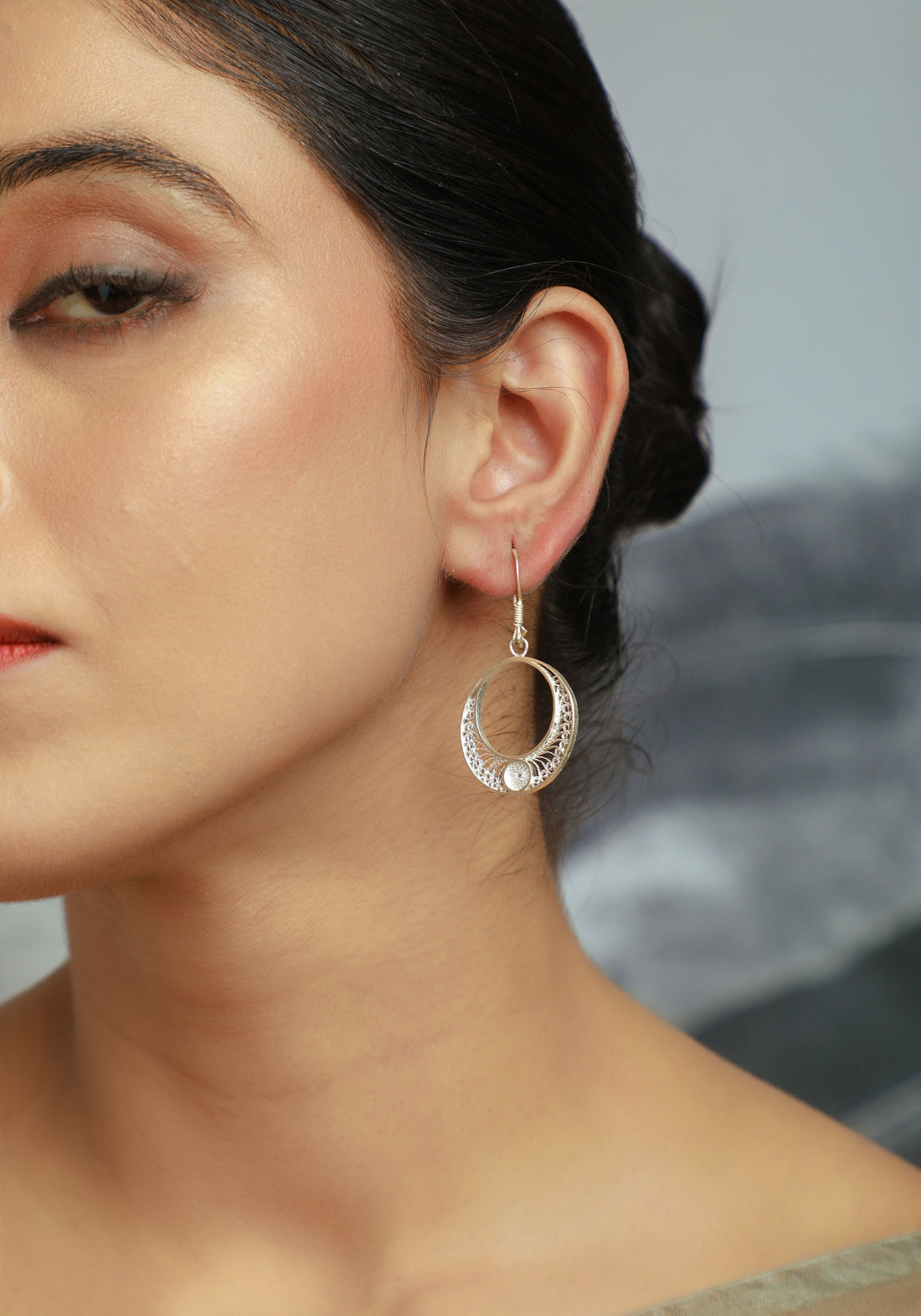 Soumya Silver Filigree Earrings