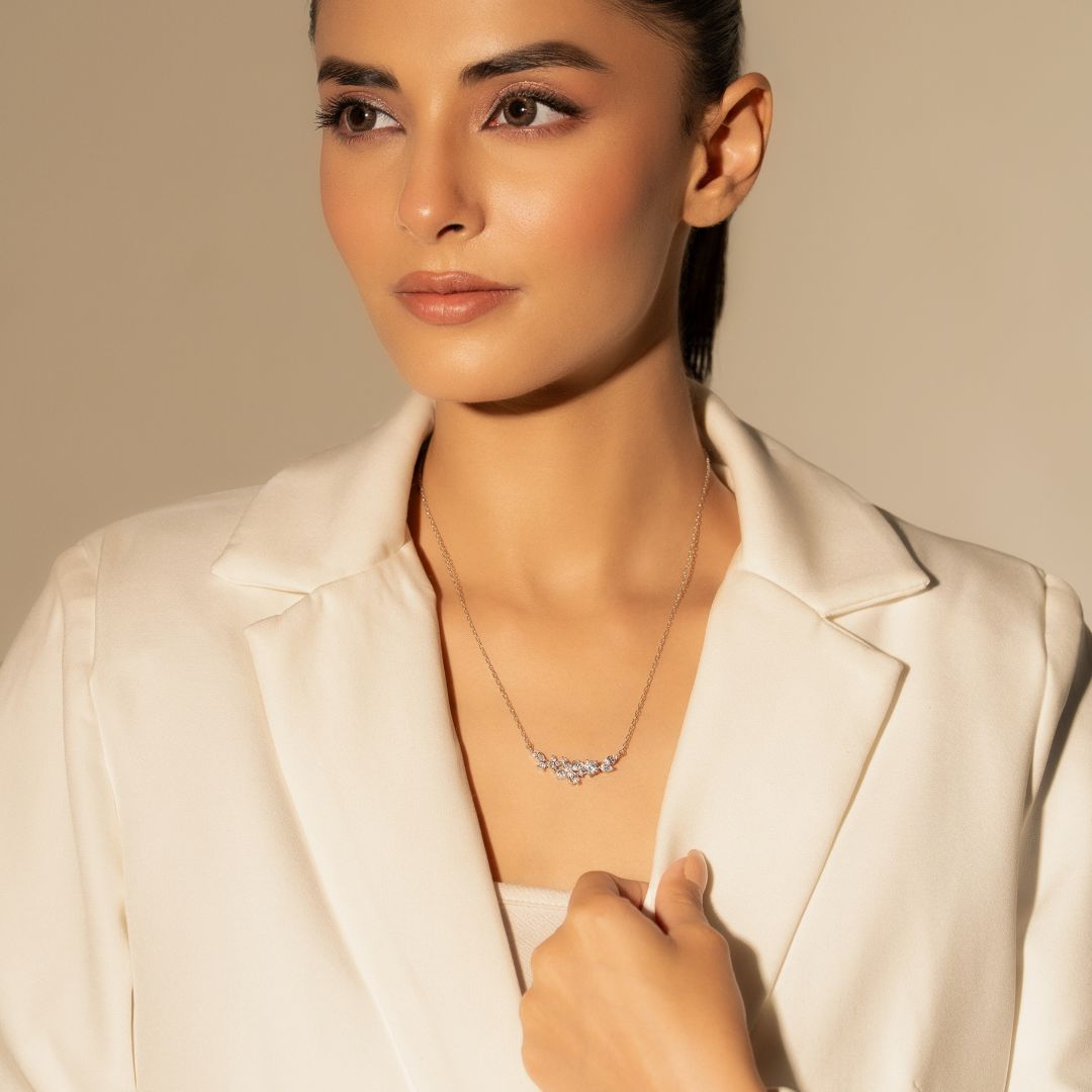 Floral Trail Pendant With Chain