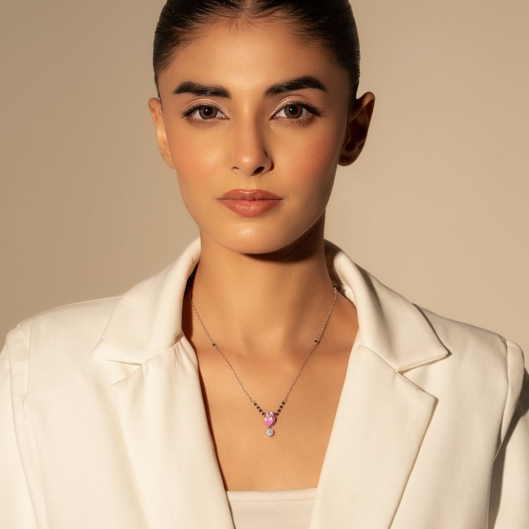 Pink Lotus Mangalsutra