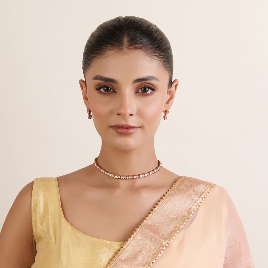 Mehr Kundan Glow Necklace Set with Earrings