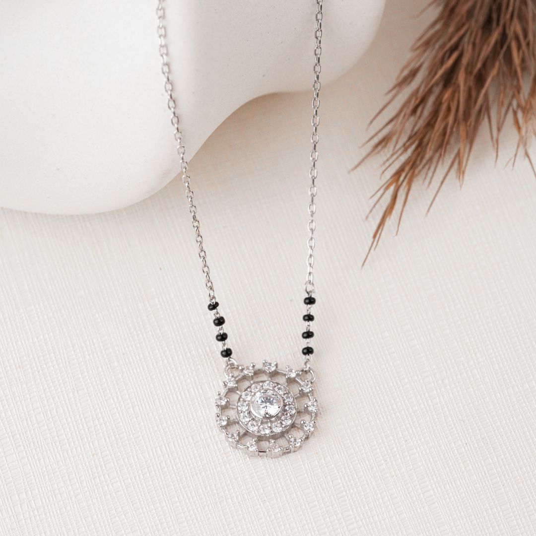 daily wear 925 silver pendant mangalsutra women India