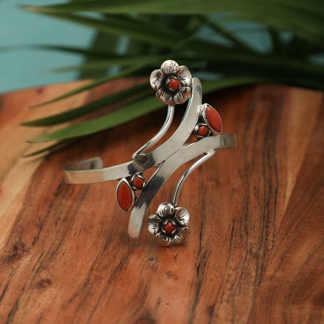 Kumudini Raktima Silver Bracelet