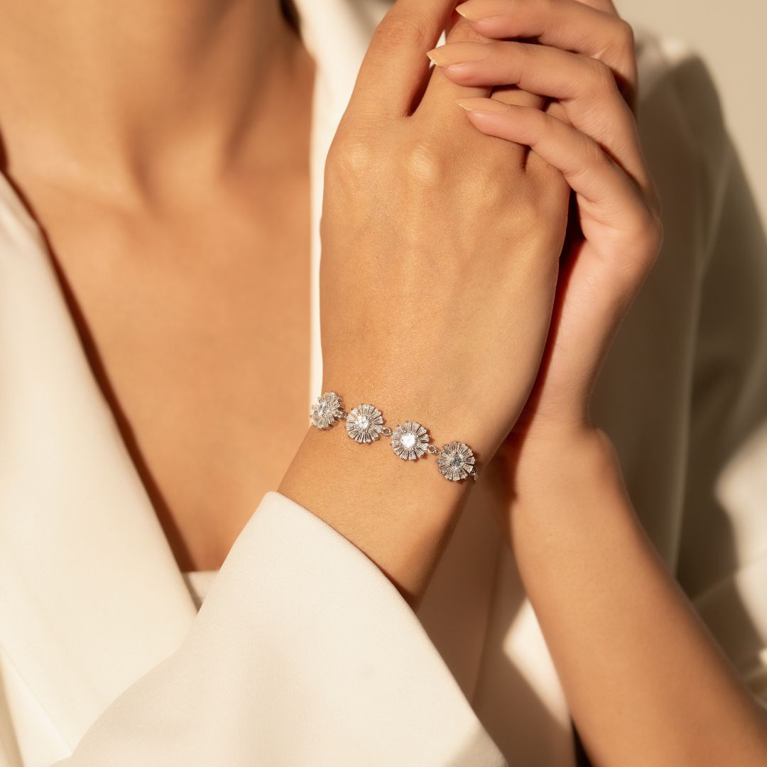 Spark Bloom Silver Bracelet