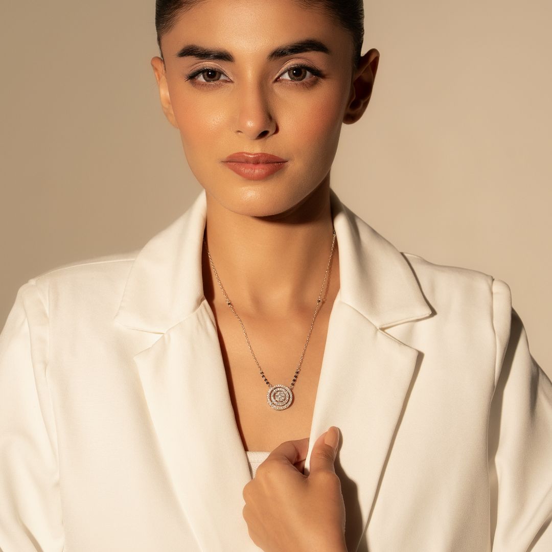 Layered Halo Mangalsutra