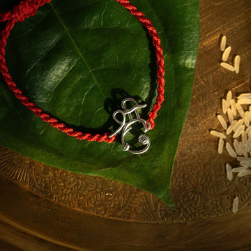 Vakratunda Silver Rakhi