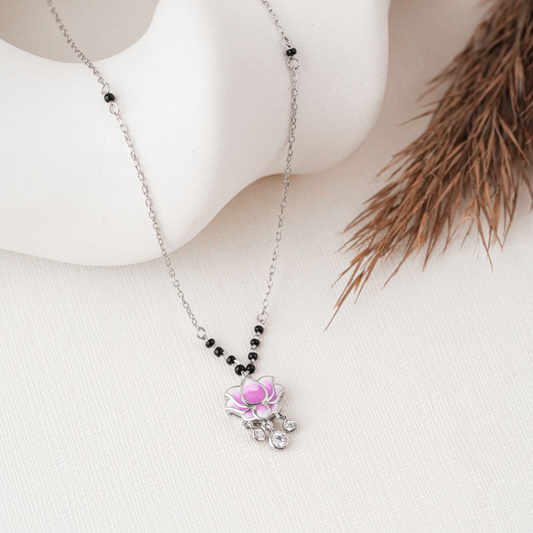 925 sterling silver minimal pendant mangalsutra women India