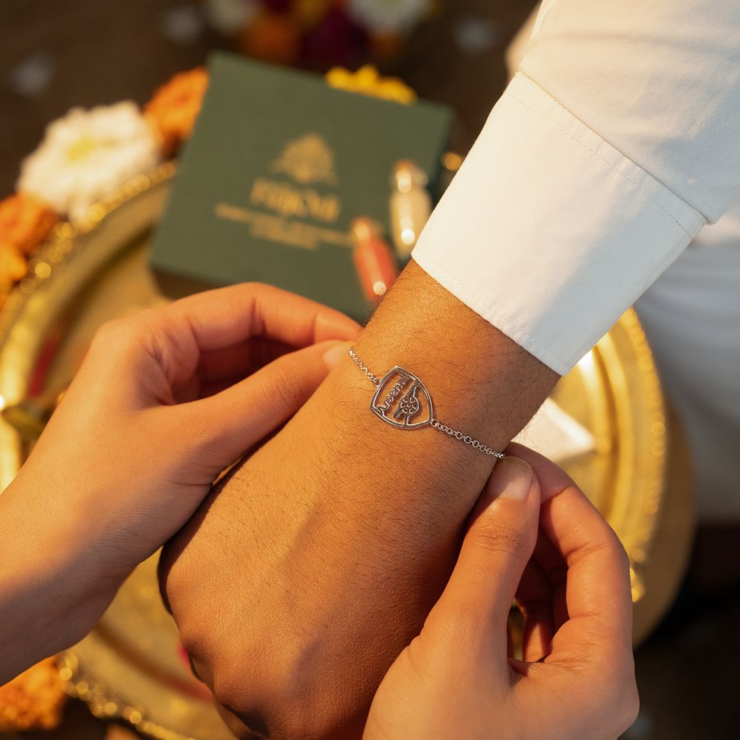 Arsenal FC Silver Bracelet Rakhi