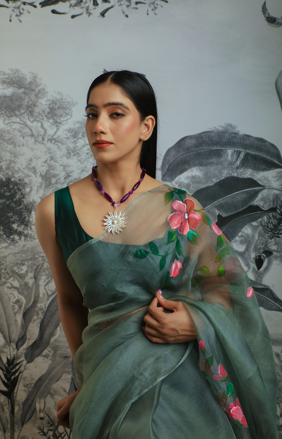 Sunflower Shaped Pendant Set