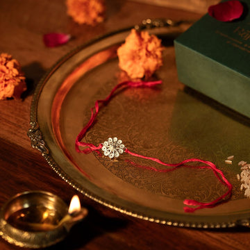 Vasanta Bloom Silver Rakhi