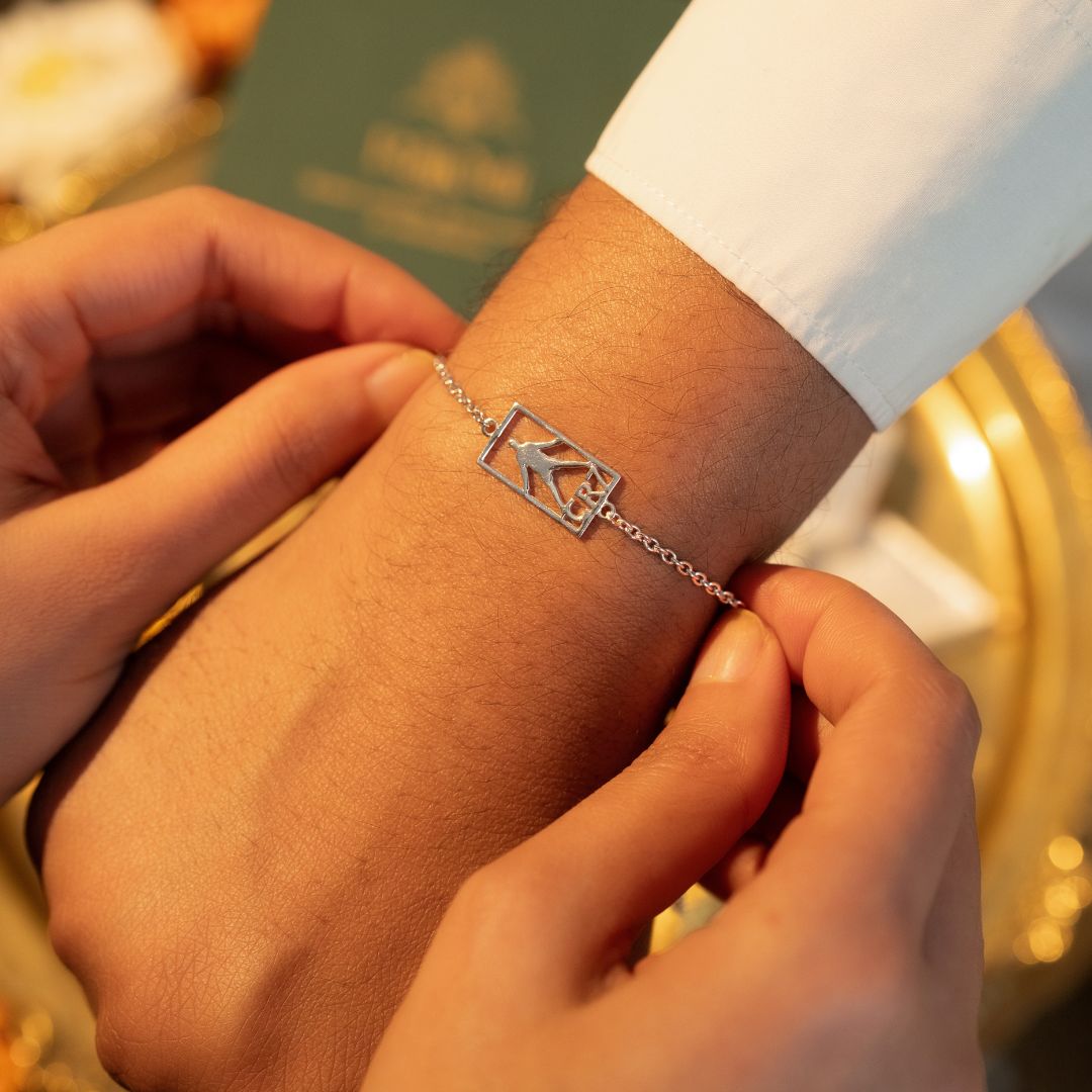 CR7 Silver Bracelet Rakhi
