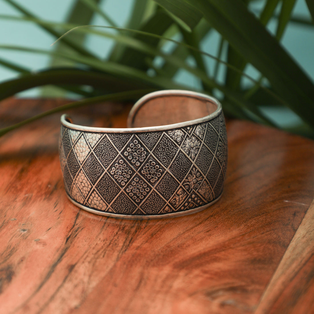 Chitralekha Silver Cuff Bracelet