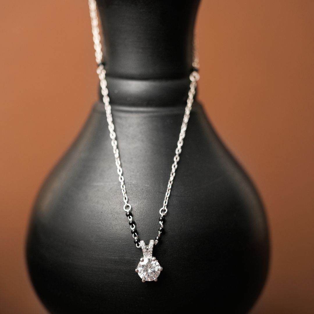 daily wear 925 silver pendant mangalsutra women India