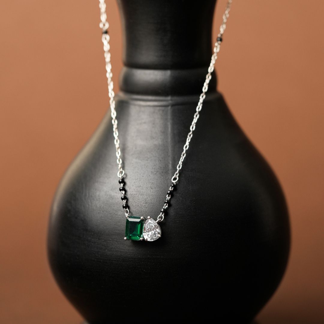 handcrafted 925 silver pendant mangalsutra online India