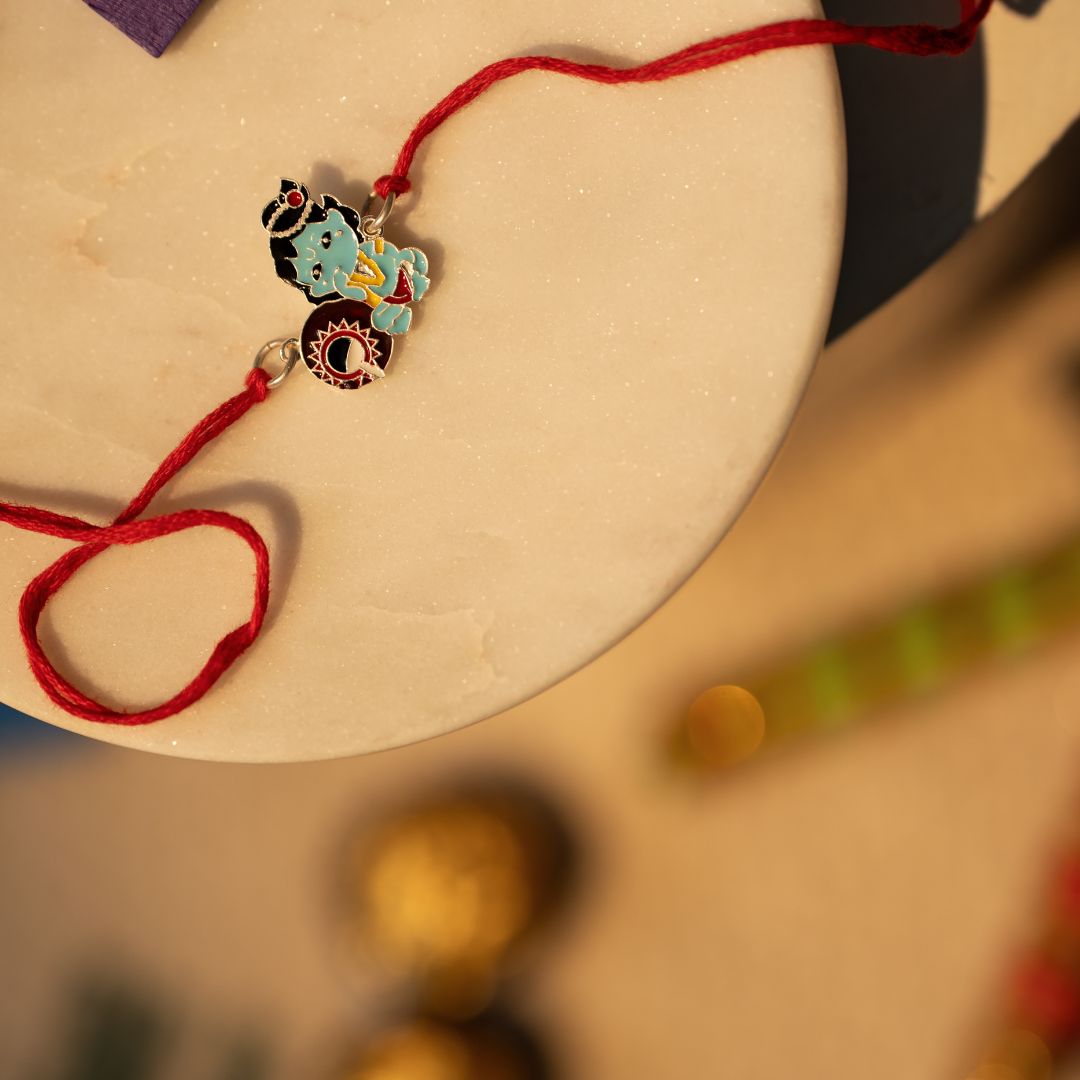 Makhan Chor Silver Kids Rakhi