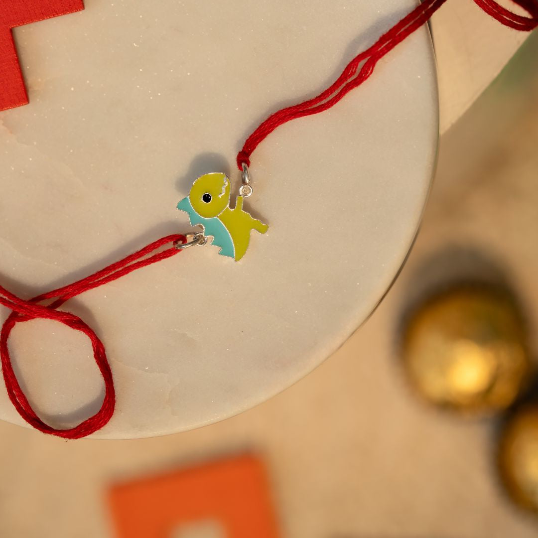 Lime Dino Kids Rakhi