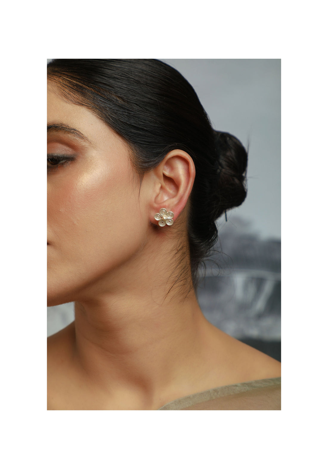 Hiranya Silver Filigree Earrings