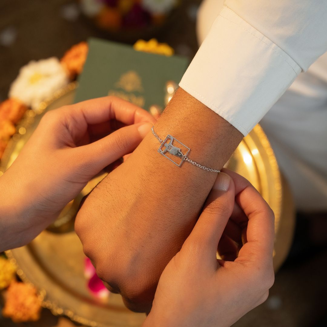 Messi 10 Silver Bracelet Rakhi