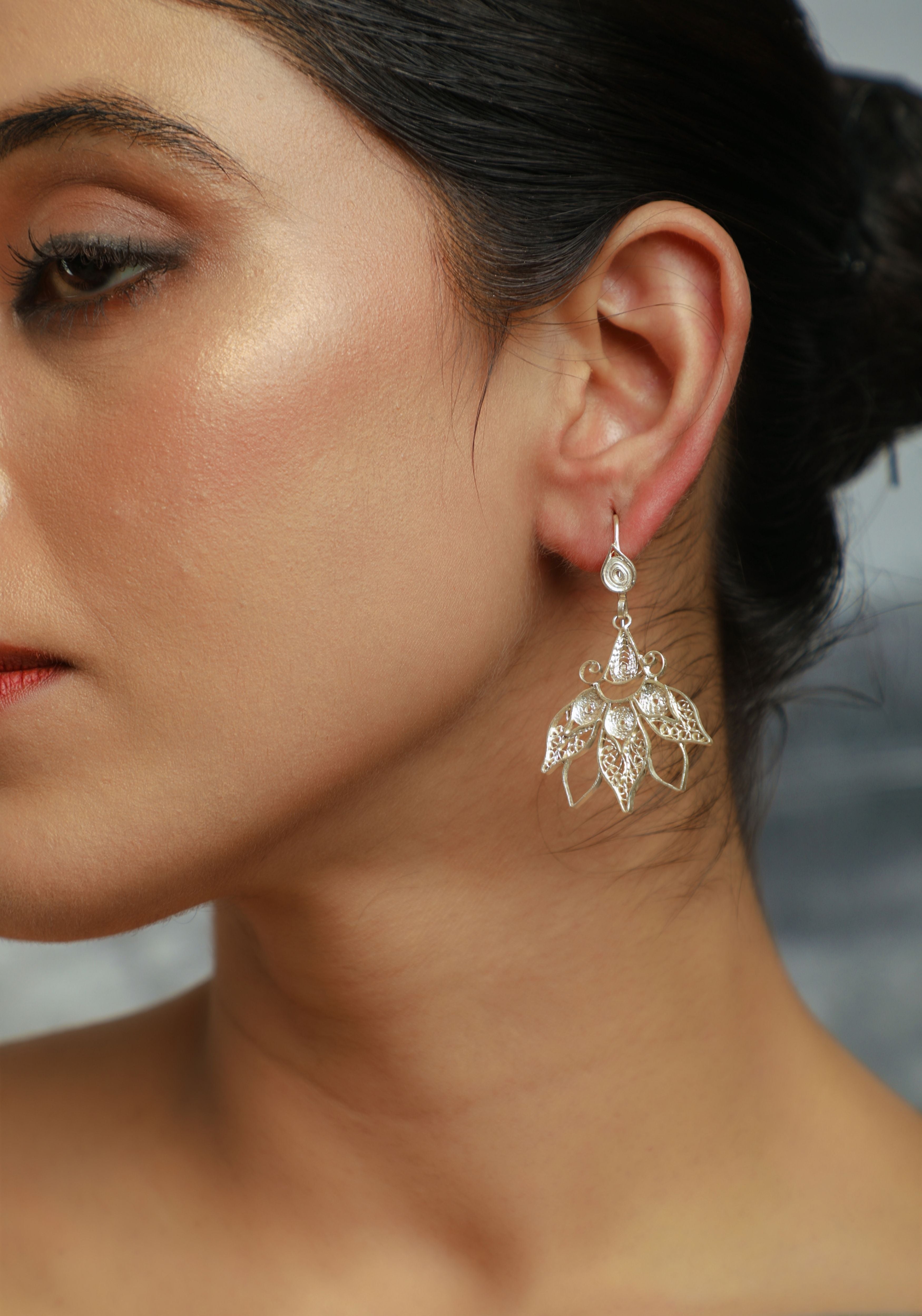 Malati Silver Filigree Earrings