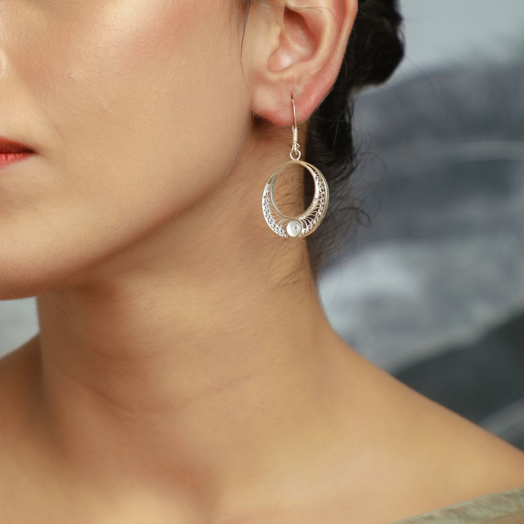 Odisha filigree silver earrings artisan craft India