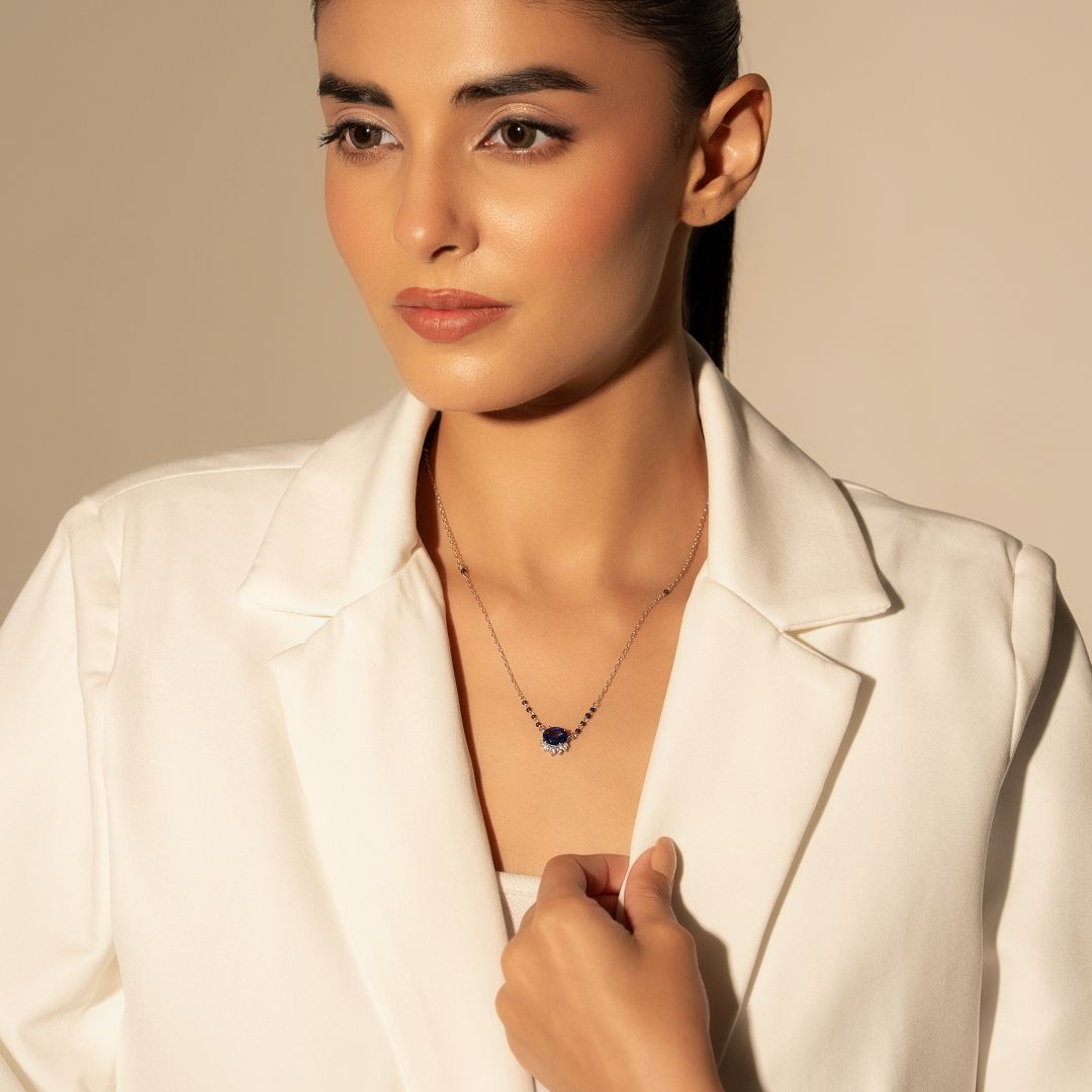 Blue Aura Mangalsutra