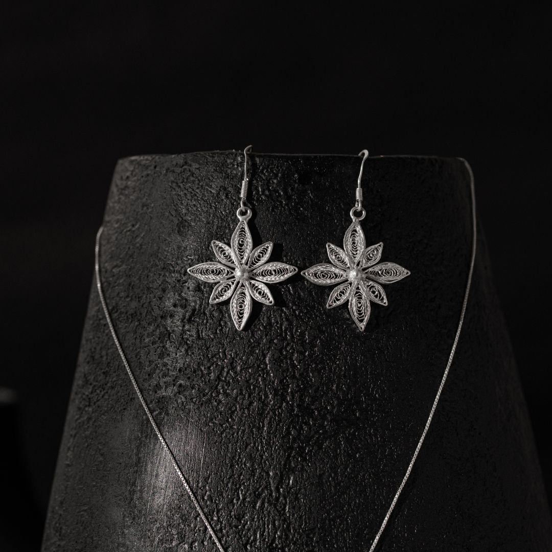 Sitara Silver Filigree Necklace Set