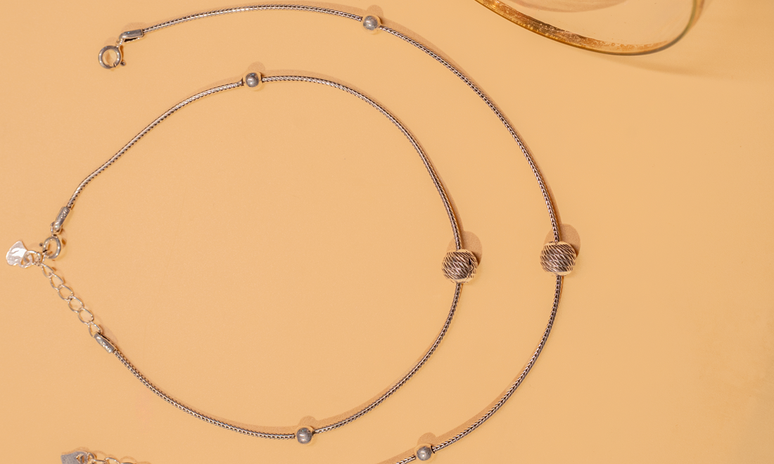 925 Silver Sutra Minimal Chain Anklet