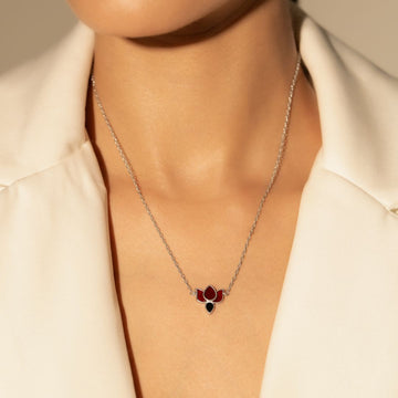 Ruhani Lotus Pendant With Chain