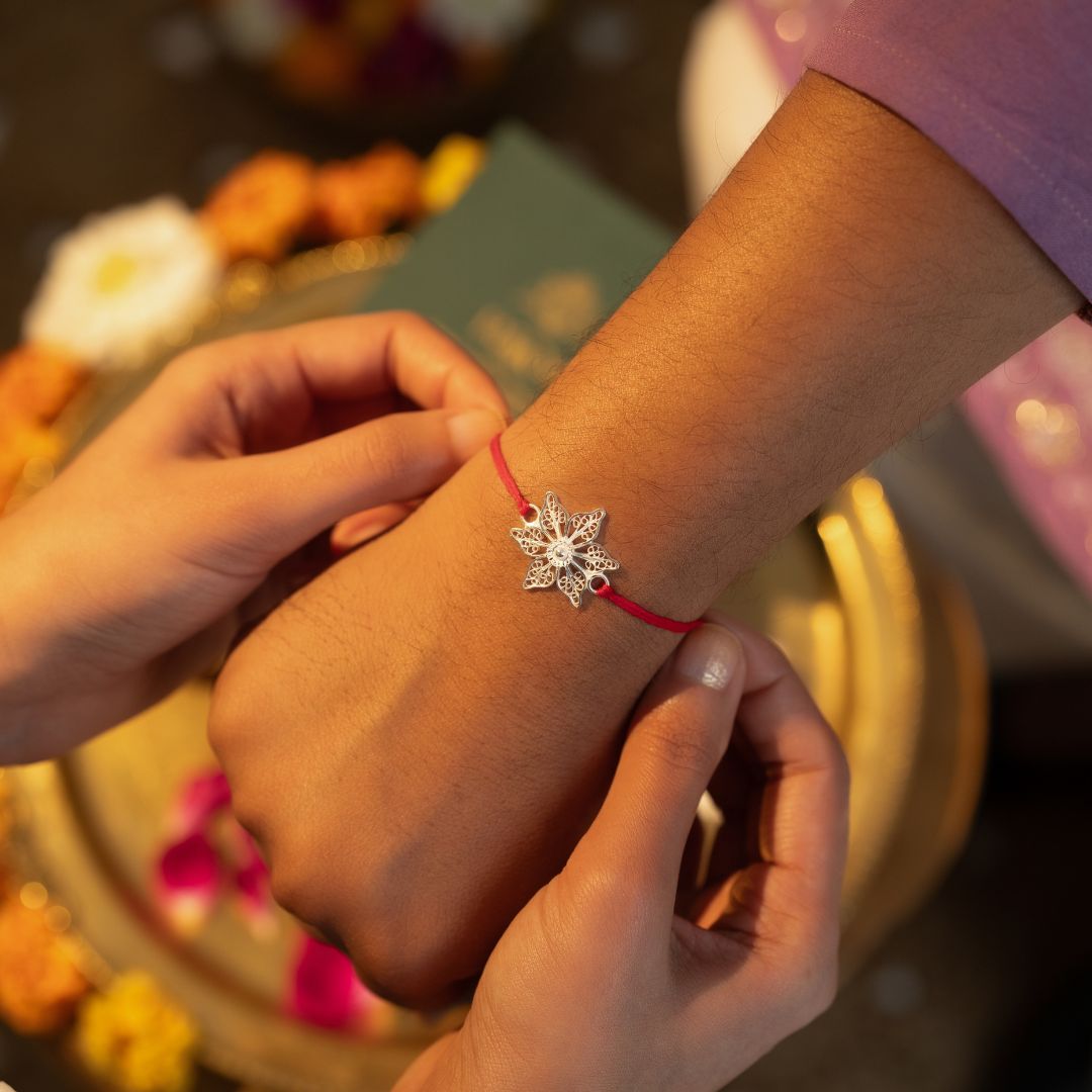 Sitara Silver Rakhi