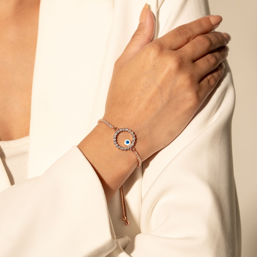 Rose Gold Nazar Glow Bracelet