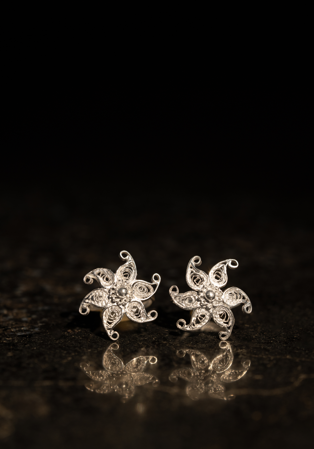 Tarangini Swirling Silver Filigree Toe Ring