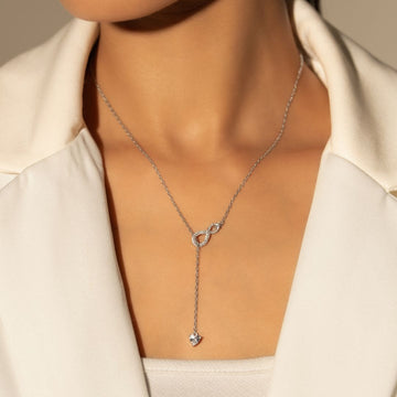Infinity Drop Pendant With Chain