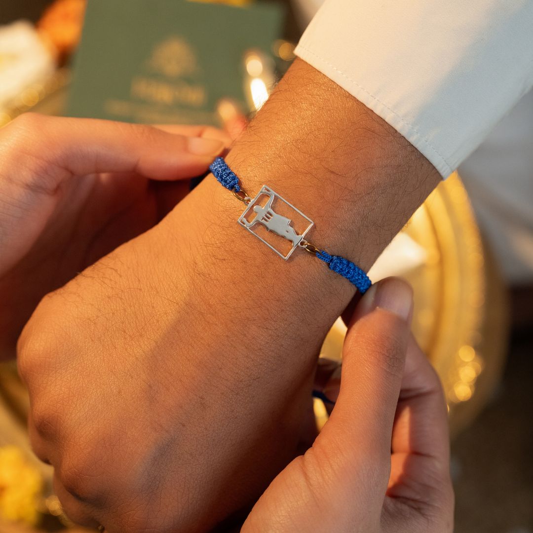 Messi10 Frame Silver Rakhi