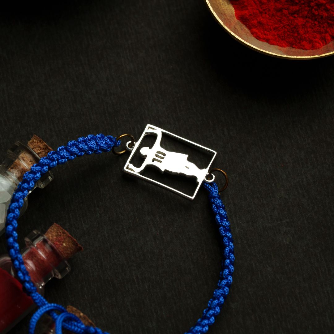 Messi10 Frame Silver Rakhi