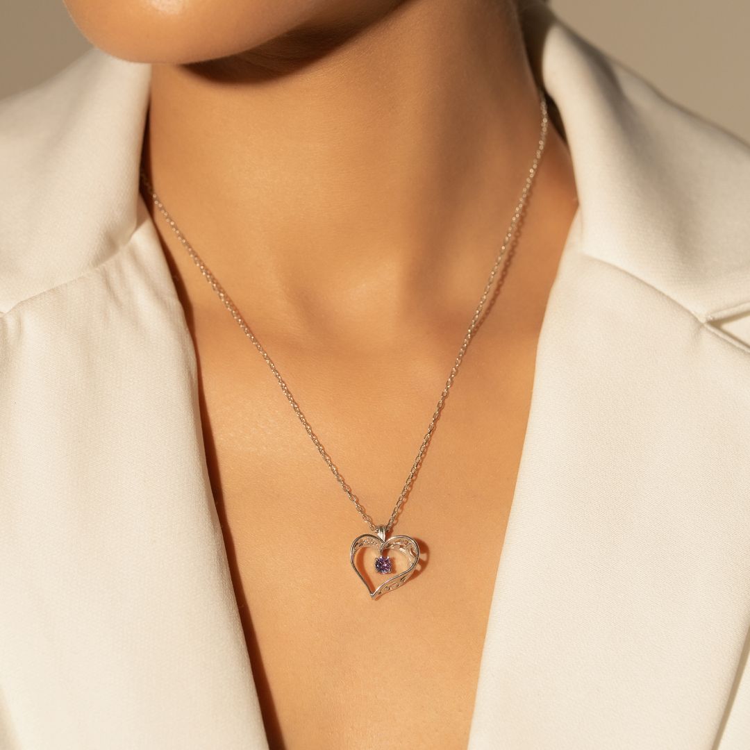 Solenne Heart Pendant With Chain