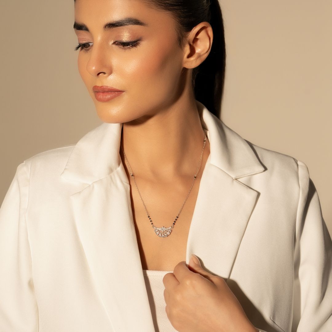 Crescent Bloom Mangalsutra