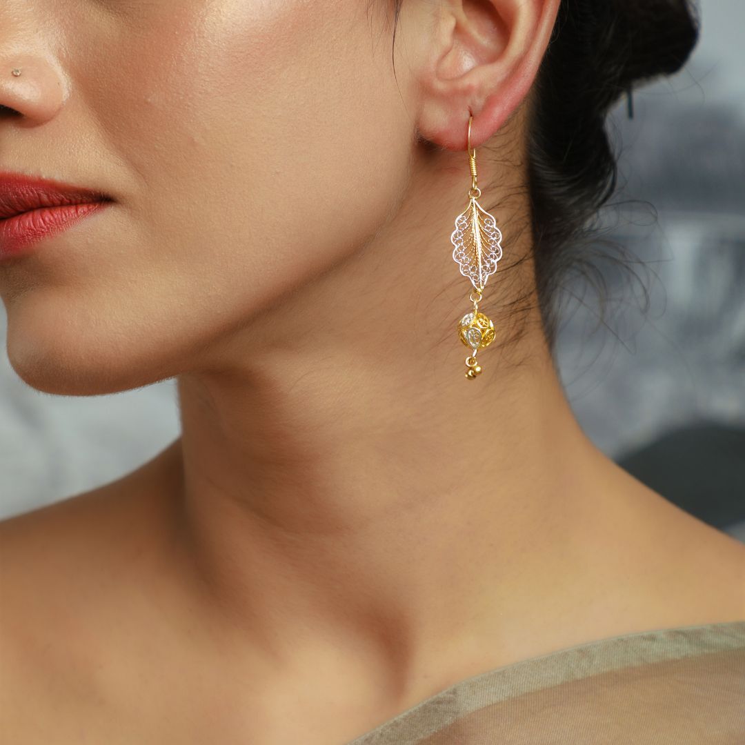 artisan Tarakashi silver earrings 925 Cuttack Odisha