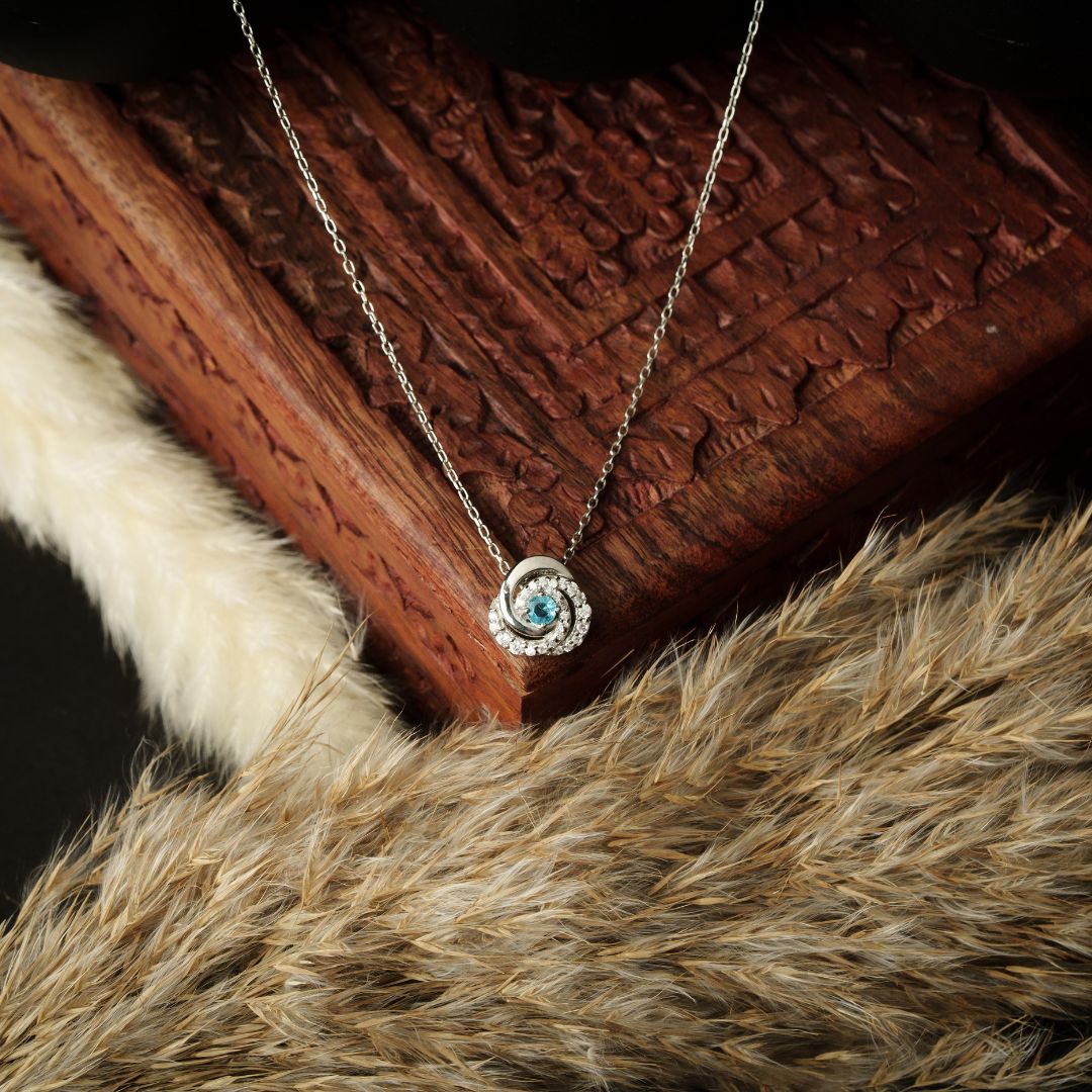 Ocean Spark Pendant With Chain