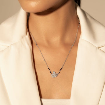 Crystal Swan Mangalsutra