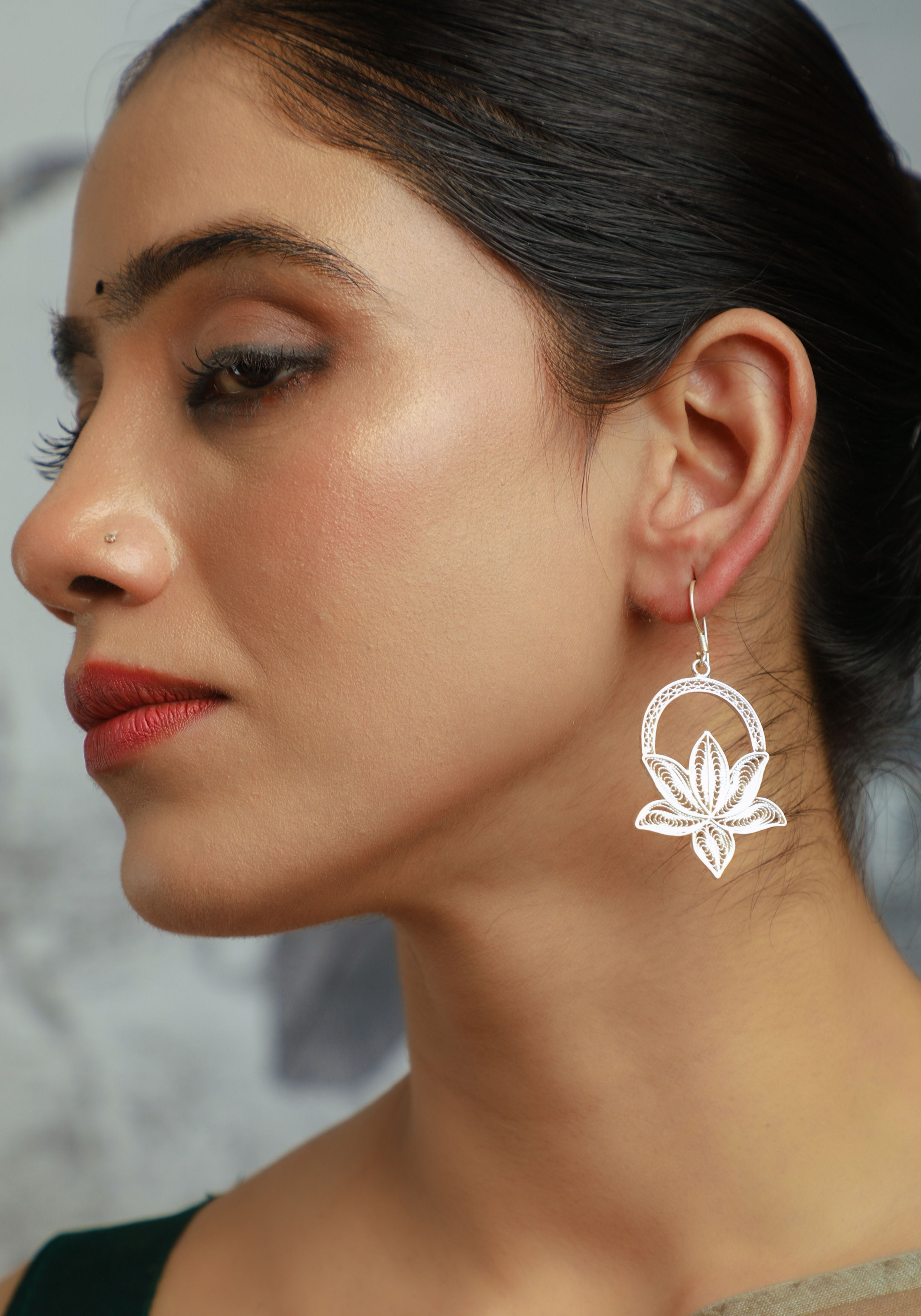 Pratikshya Silver Filigree Earrings