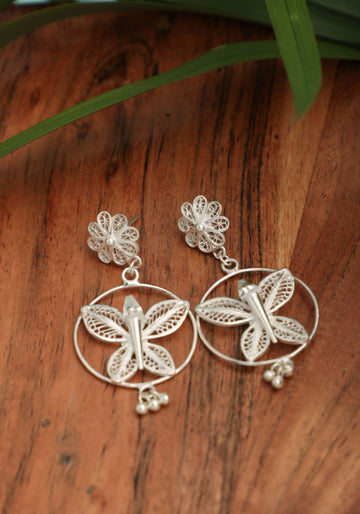 Vihangika Silver Filigree Earrings