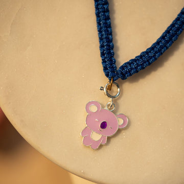 Lilac Bear Silver Kids Rakhi