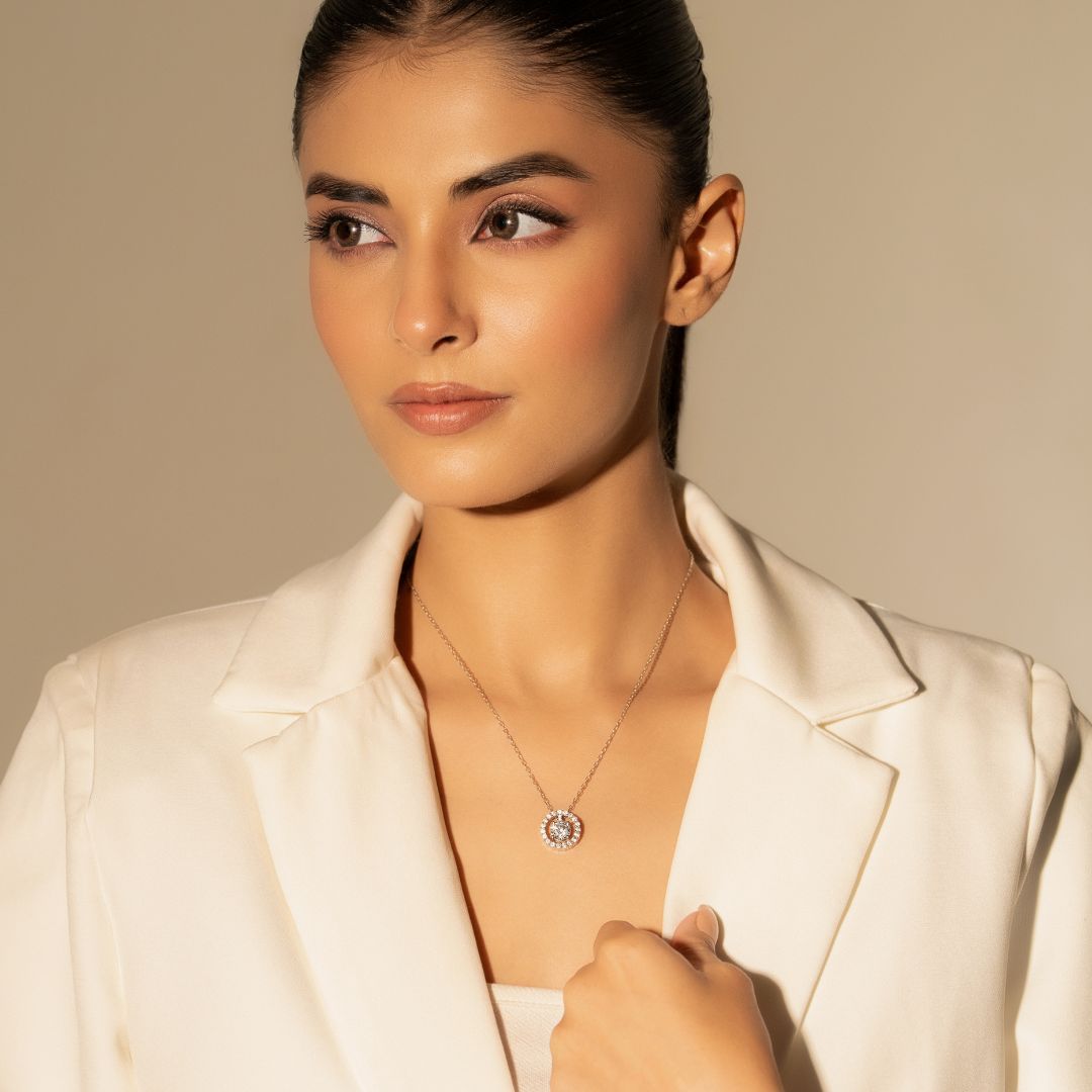 Starlit Orbit Pendant With Chain