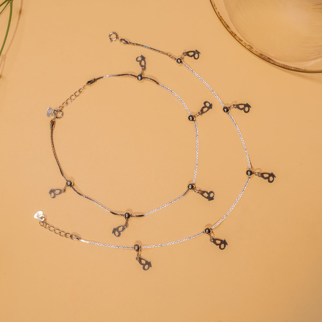 buy 925 sterling silver payal anklets women India
